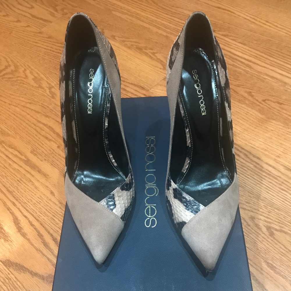 Gorgeous suede and python animal print